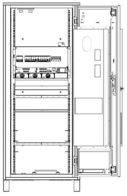 Ground Mounted Energy Cabinet , Telecom Equipment Racks 153.5kg 10U 650x650x1600mm